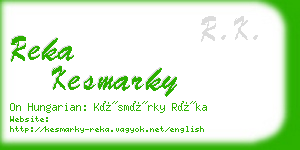 reka kesmarky business card